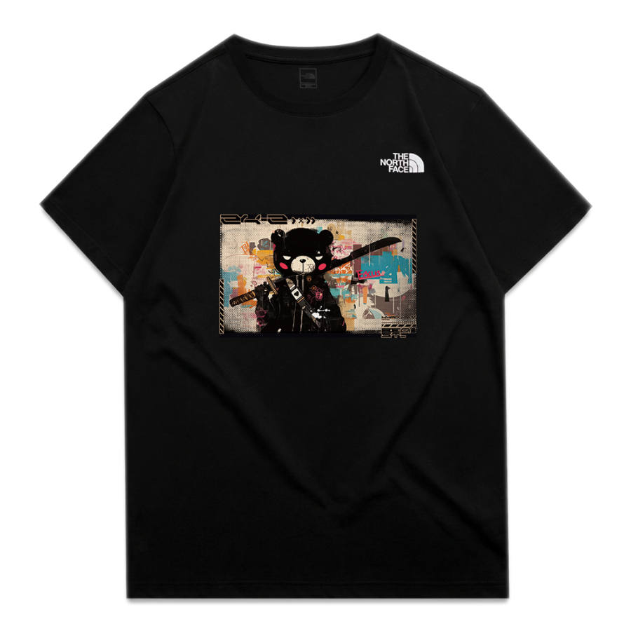 THE NORTH FACE Basic T Shirts Unisex Black Crew Neck Moderate