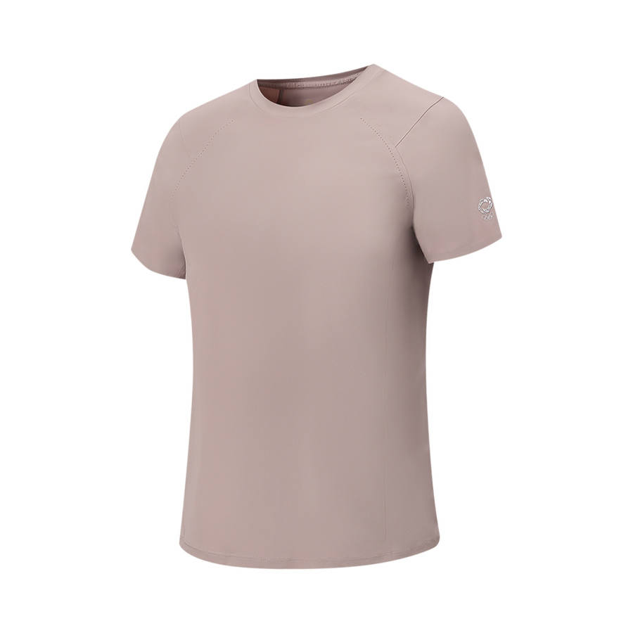 Li-Ning Li Ning Gold Logo | T Shirt Women's Sand Clay Purple
