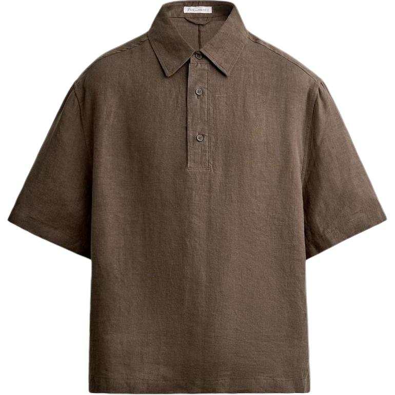ZARA Polo Shirts Men's Brown/Dark Taupe Moderate