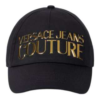 VERSACE JEANS COUTURE Cotton Baseball Caps Men's Black