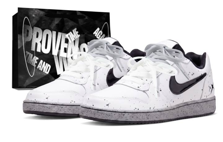 Nike Nike EBERNON Skateboard Shoes Men's Low Top White Black