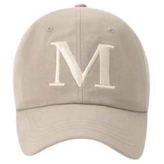 MARDI MERCREDI Cotton Baseball Caps Unisex Beige Gray