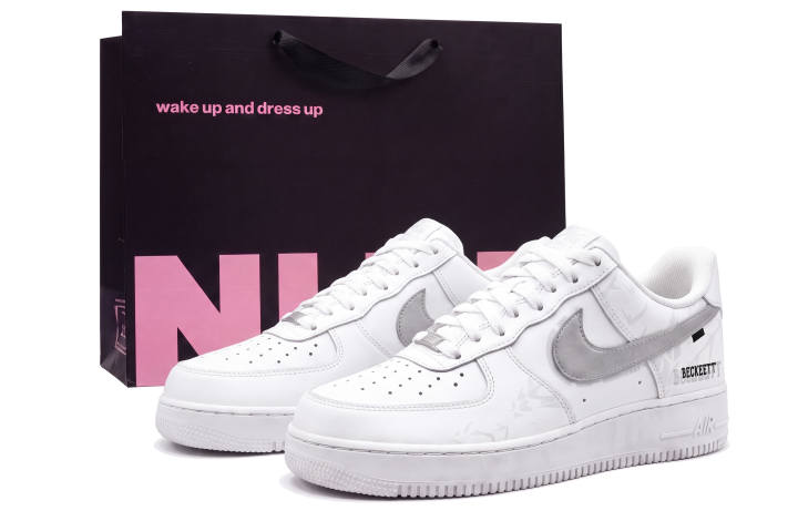 Nike Nike Air Force 1 Skateboard Shoes Unisex Low Top Silver/White