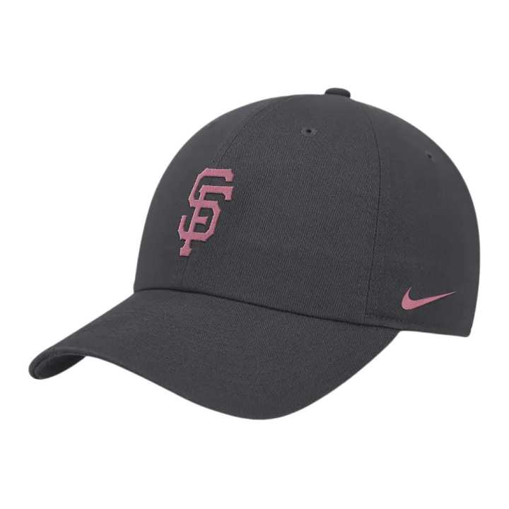 Nike Nike Brand Logo Cotton Baseball Caps Women's Black/Pink