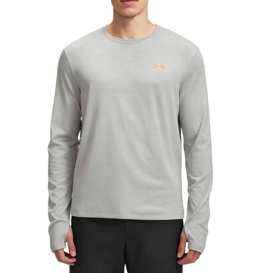 Under Armour EXPLOR T Shirts Men's Titanium Gray Crew Neck Moderate