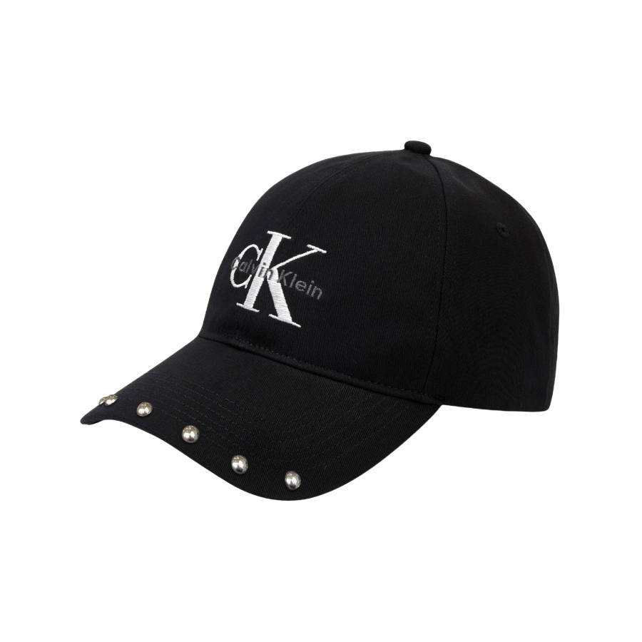 CALVIN KLEIN Cotton Baseball Caps Unisex Space Black