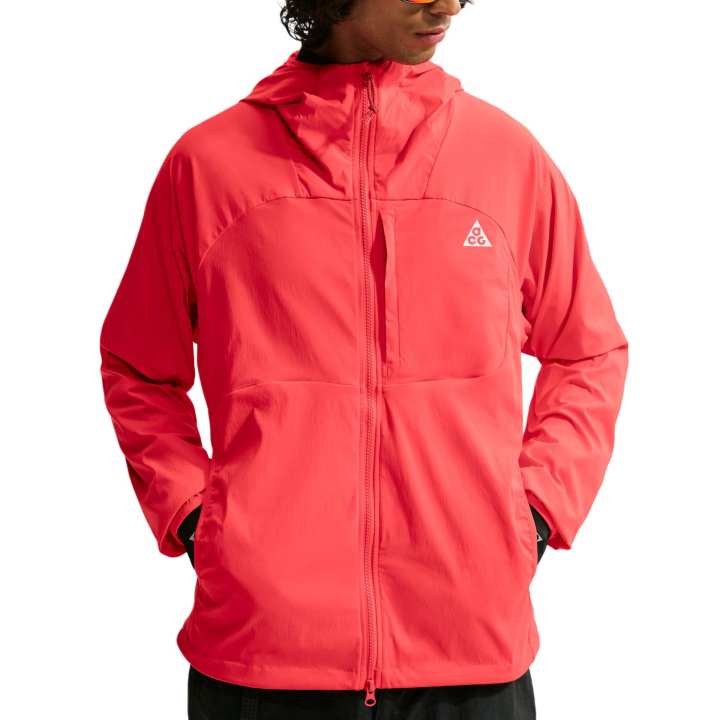 Nike Nike ACG Jackets Men's Light Red/Light Red/Peak White Hooded Non Detachable Moderate