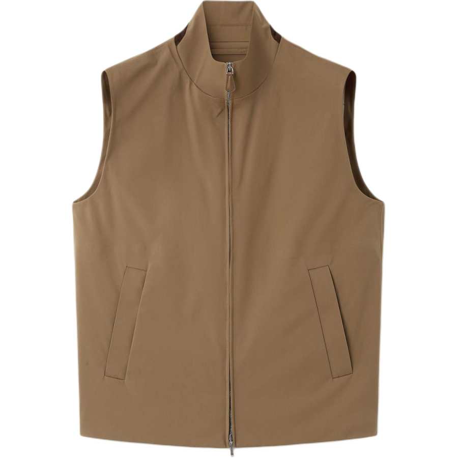 Loro Piana Vests Men's Khaki Stand Collar Other