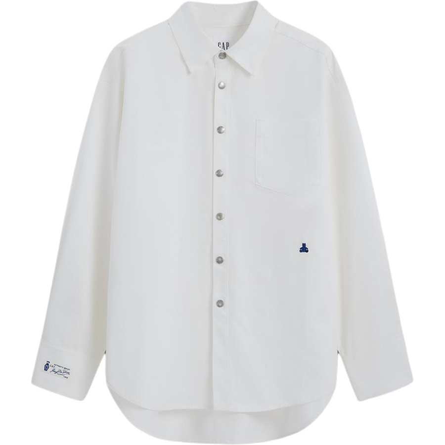 GAP GAP GAPx Shirts Men's White Lapel Moderate