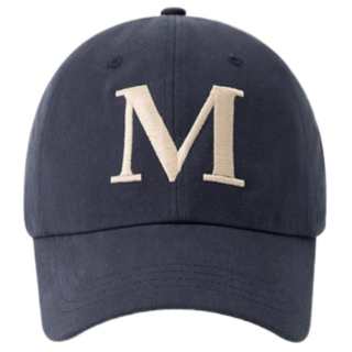 MARDI MERCREDI Cotton Baseball Caps Unisex Dark Navy Blue