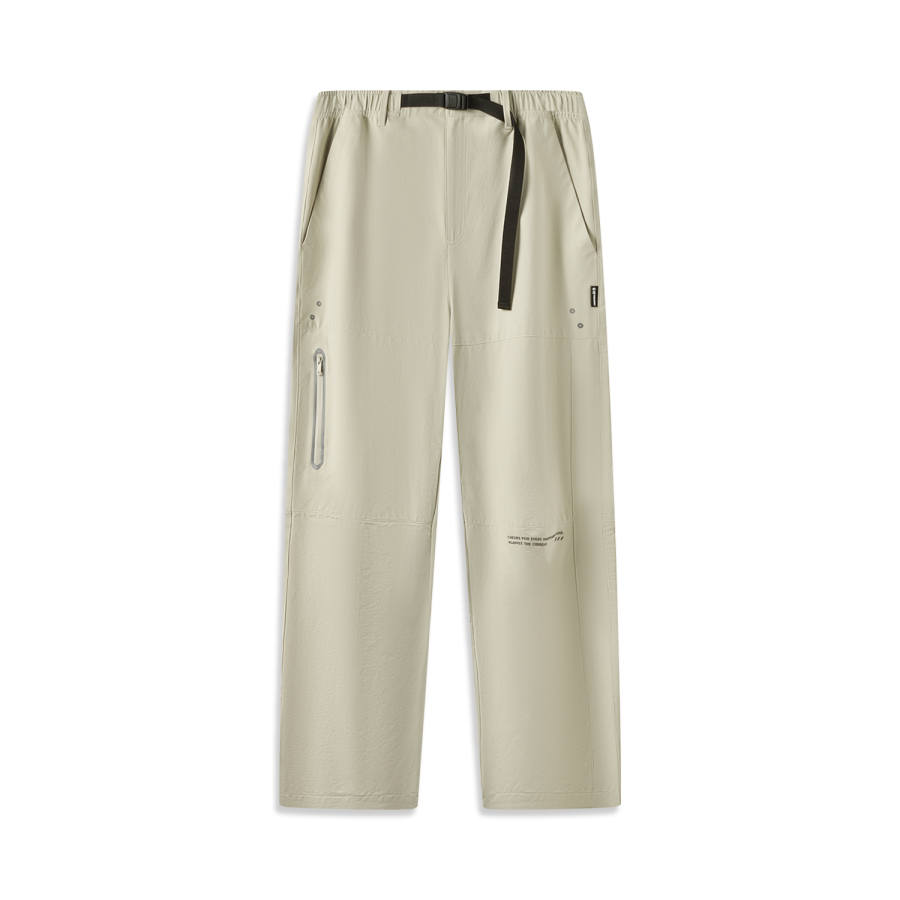 Li-Ning Li Ning Outdoor CF Tracing Sports Pants Men's Coconut Khaki Thin Straight Fit Pants