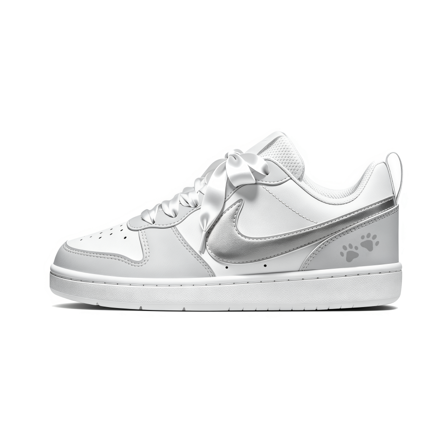 Nike Nike Court Borough Skateboard Shoes Unisex Low Top White/Gray/Silver/Black