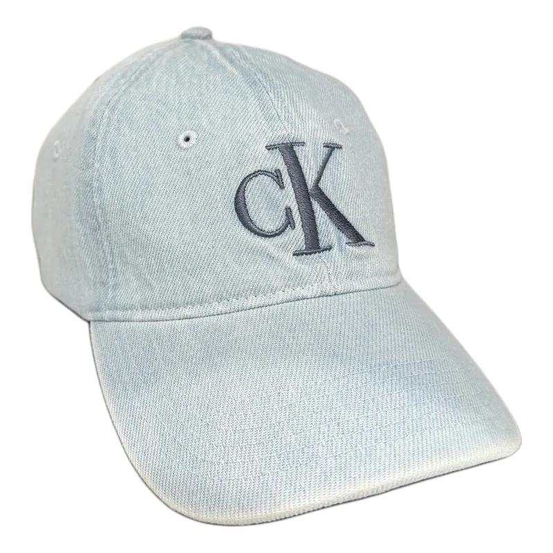 CALVIN KLEIN Cotton Baseball Caps Unisex Denim Light Blue