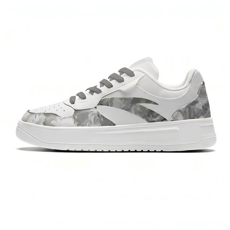 ANTA Easy Skateboard Shoes Unisex Low Top Gray/White