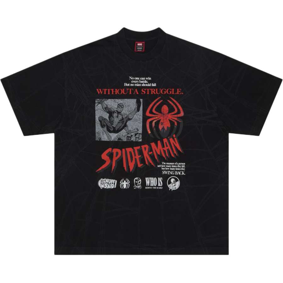 UNDEFEATED Spider Man Collaboration Collection T Shirts Unisex Crew Neck Moderate Straight Fit