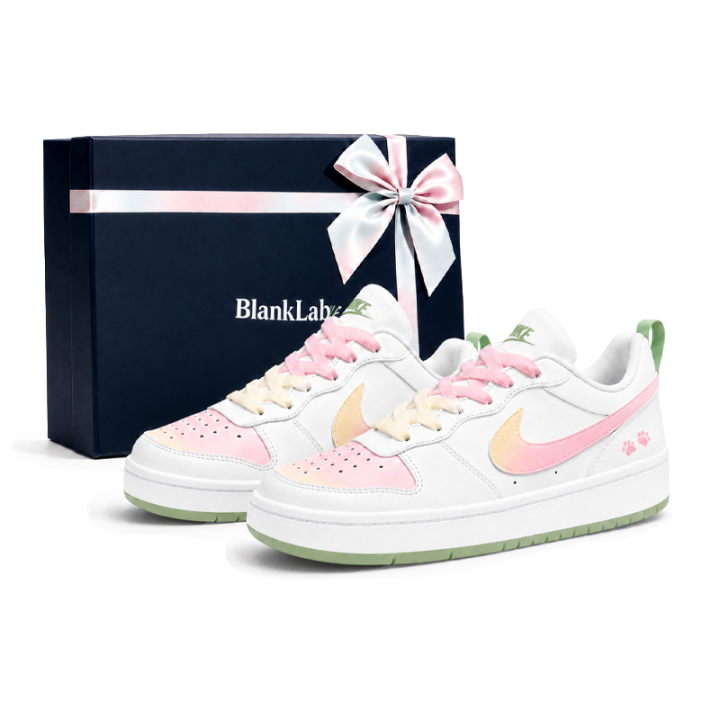 Nike Nike Court Borough Skateboard Shoes Women's Low Top Pink White