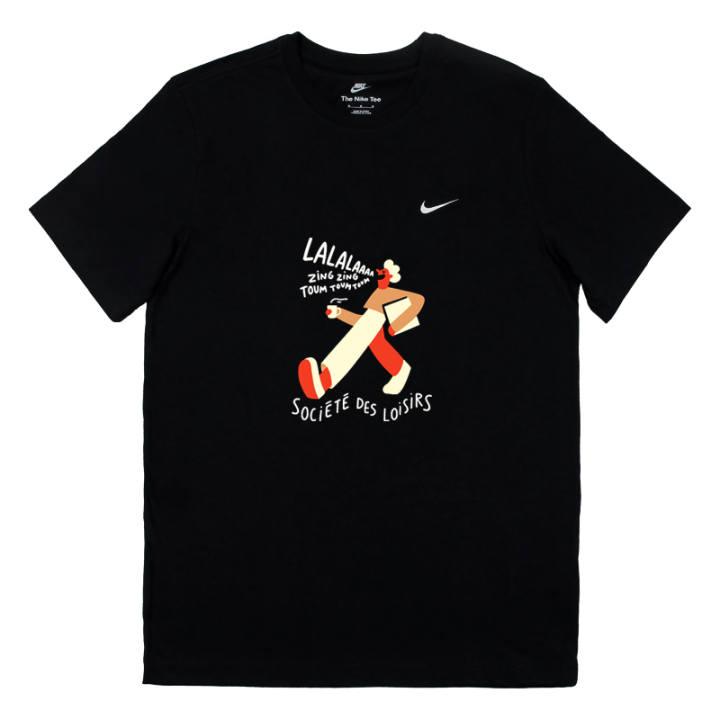 Nike Nike Sportswear T Shirts Men's Black Crew Neck Moderate