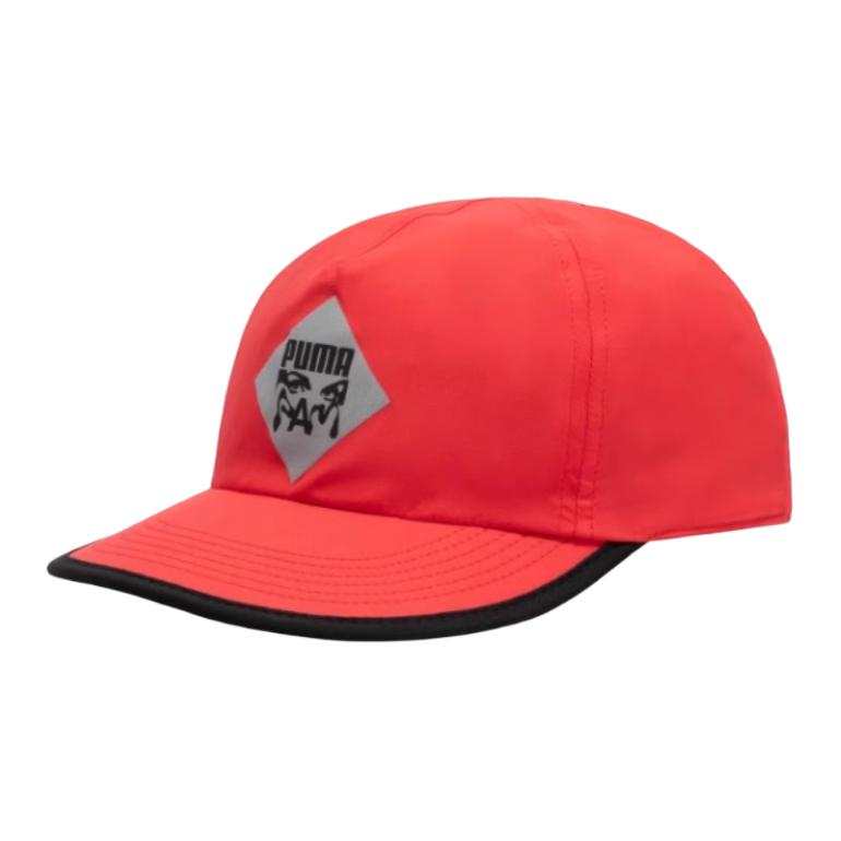 PUMA PUMA Polyester Baseball Caps Unisex Red Lotus Flower