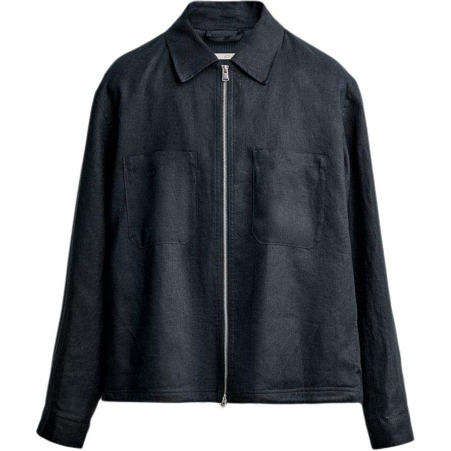 ZARA Jackets Men's Sea Blue Lapel Moderate Straight Fit