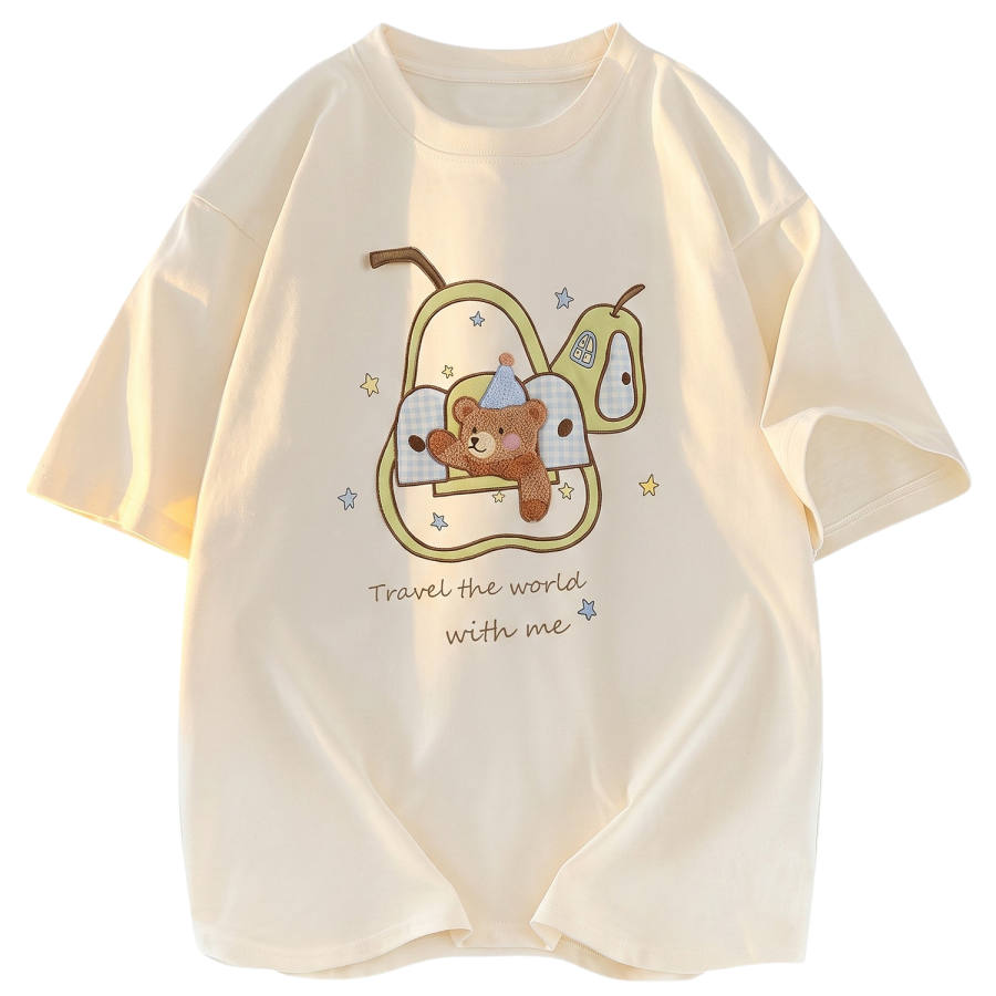 SNBL T Shirts Women's Apricot Crew Neck Moderate