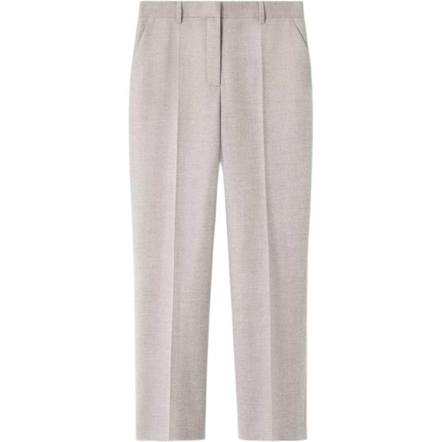 Loro Piana Suit Pants Women's Mist Gray Moderate Straight Fit Pants