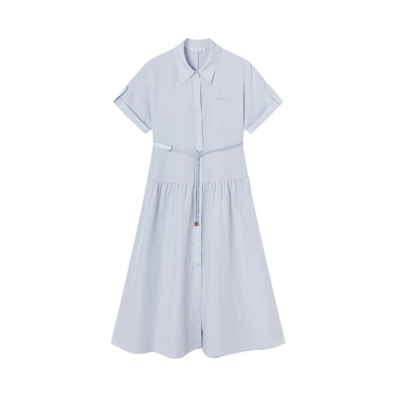 XIANGYING Short Sleeved Dresses Women's Moderate Long Skirt
