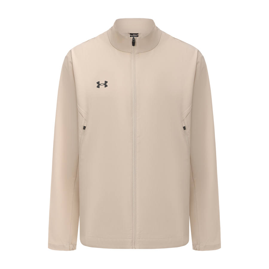 Under Armour Jackets Men's Khaki Stand Collar Moderate Straight Fit