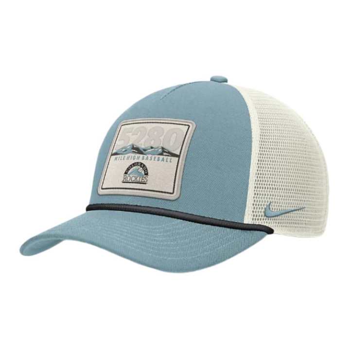 Nike Nike Colorado Rockies Rise Tech Men's Nike Dri-FIT Mlb Trucker Adjustable Hat