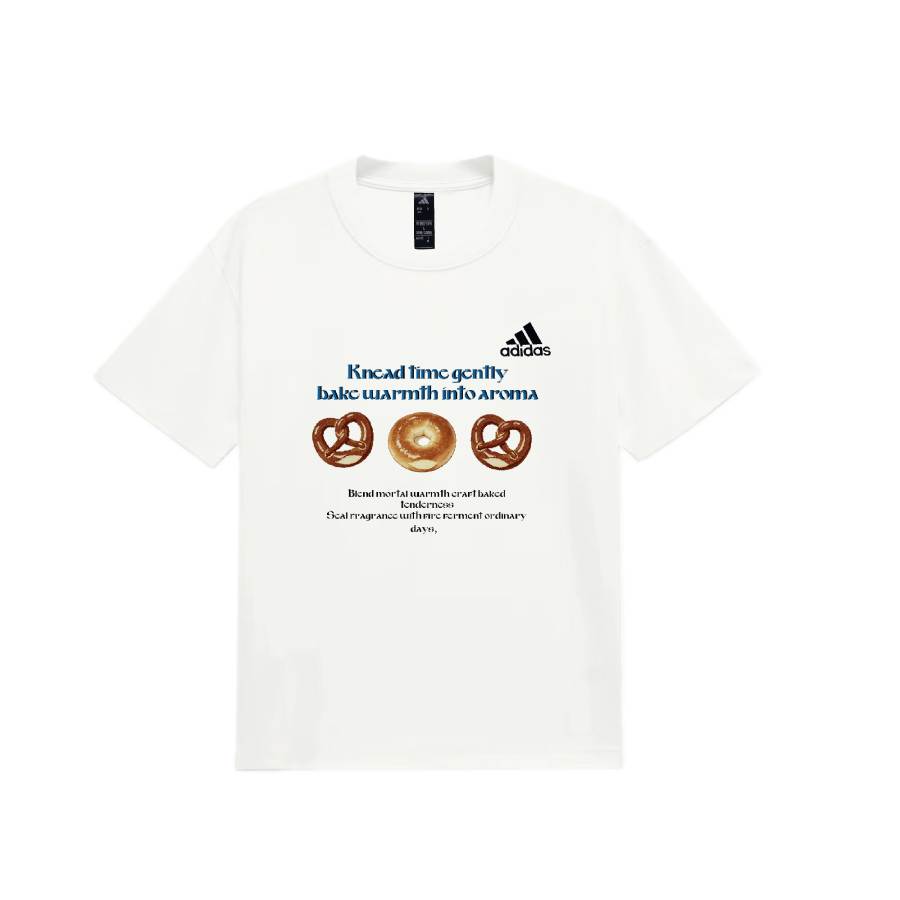 Adidas Adidas MUST HAVES T Shirts Unisex Ivory Crew Neck Moderate Straight Fit