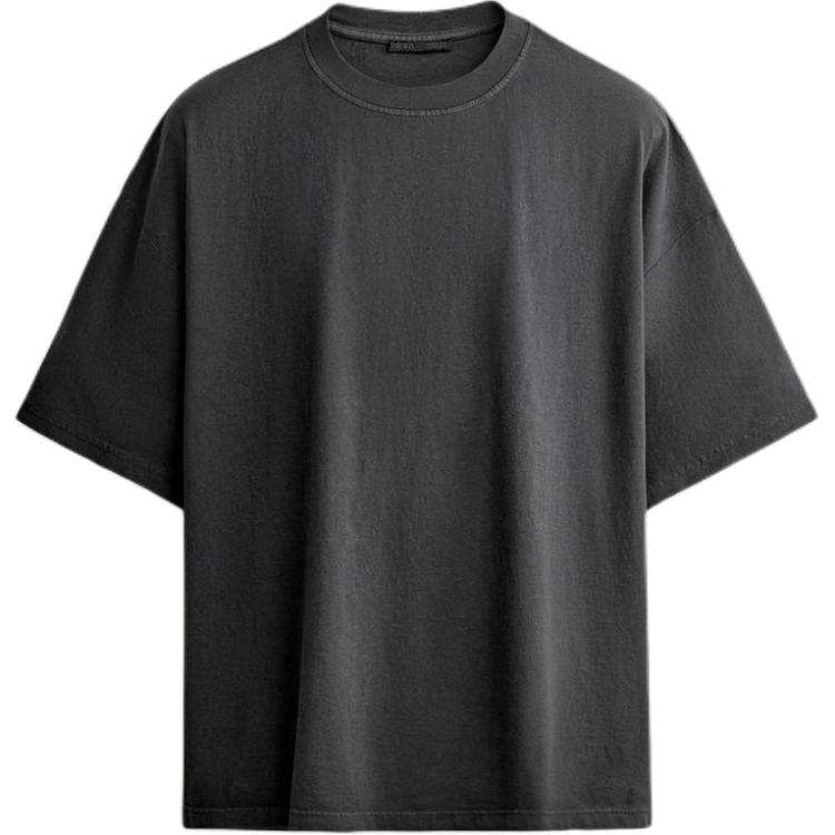 ZARA T Shirts Men's Deep Anthracite Crew Neck
