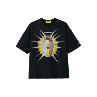 Onitsuka Tiger T Shirts Men's Black Crew Neck Moderate