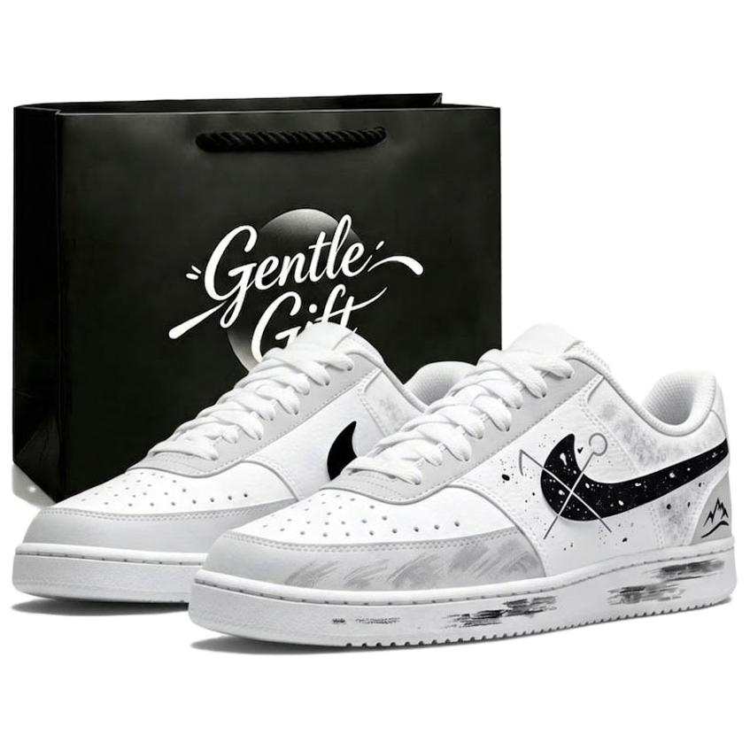 Nike Nike Court Vision 1 Skateboard Shoes Unisex Low Top Black/White