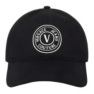 VERSACE JEANS COUTURE VERSACE Rubberised-logo Cotton Cap