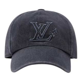 LOUIS VUITTON Cotton Baseball Caps Men's Charcoal Gray