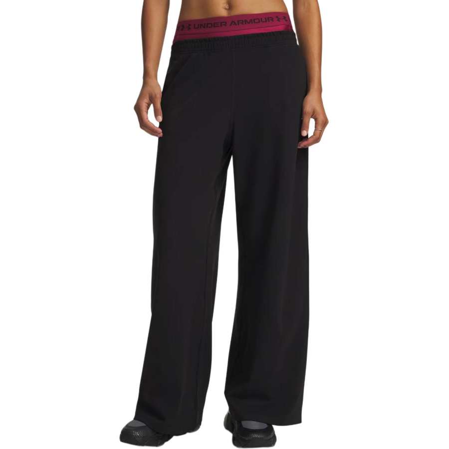 Under Armour Motion Casual Pants Women's Deep Black Moderate Wide Leg Pants