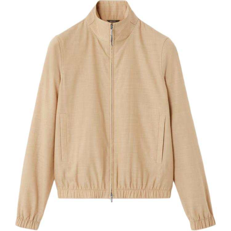 Loro Piana Jackets Men's Beige Stand Collar Moderate Other