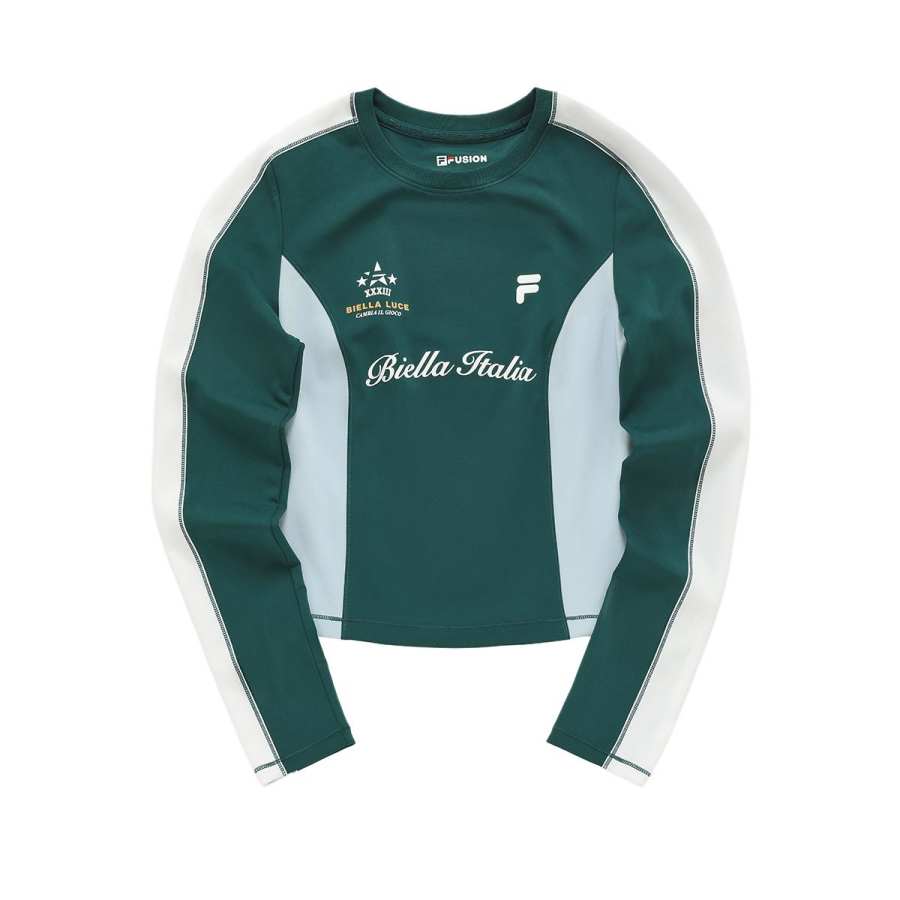 FILA FUSION UNIFORM T Shirt Women's Valley Dark Green