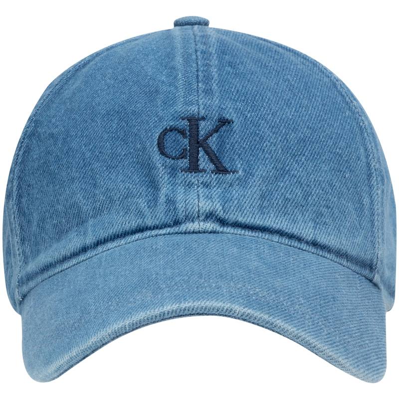 CALVIN KLEIN Cotton Baseball Caps Unisex Denim Blue