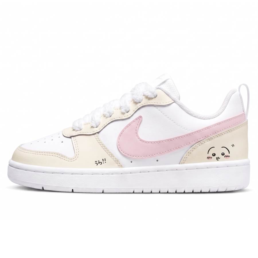 Nike Nike Court Borough Skateboard Shoes Women's Low Top Yellow Pink