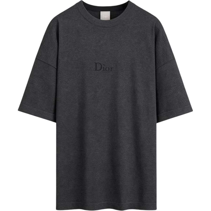 DIOR DIOR T Shirts Men's Black Crew Neck Moderate