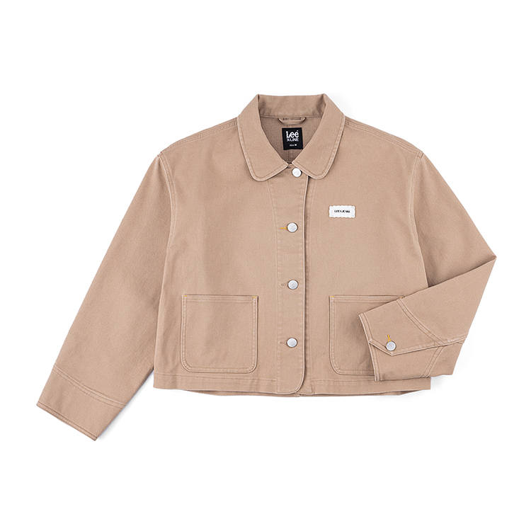 Lee Lee Jackets Women's Khaki Lapel Moderate