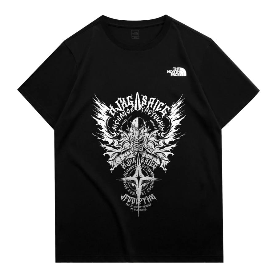 THE NORTH FACE Basic T Shirts Unisex Black Crew Neck Moderate