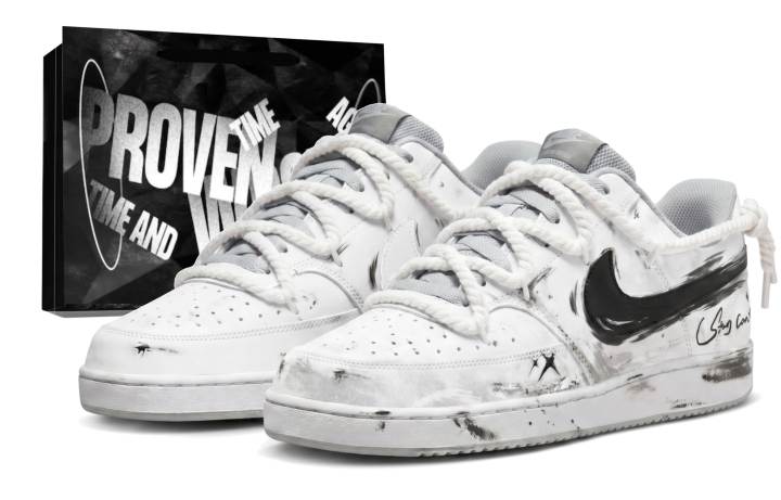 Nike Nike Court Vision Skateboard Shoes Men's Low Top White