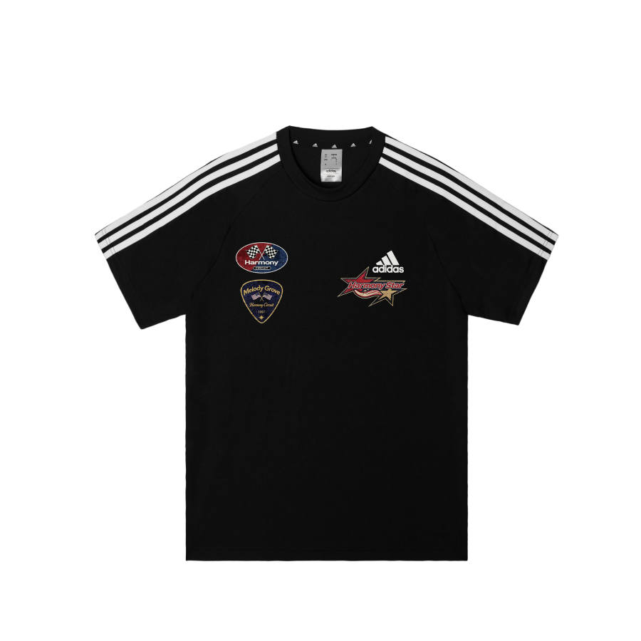 Adidas Adidas Football T Shirts Men's Black Crew Neck Moderate