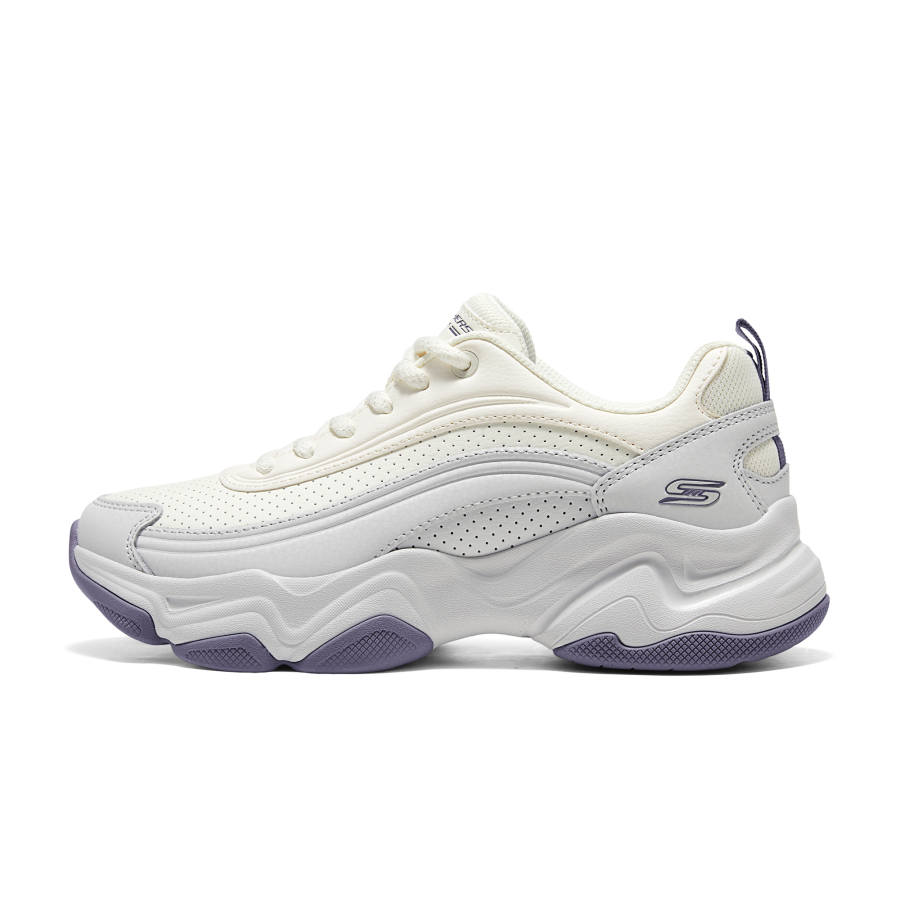 Skechers DLITES Chunky Sneakers Women's Low Top Perilla Leaves Cream Puff Color