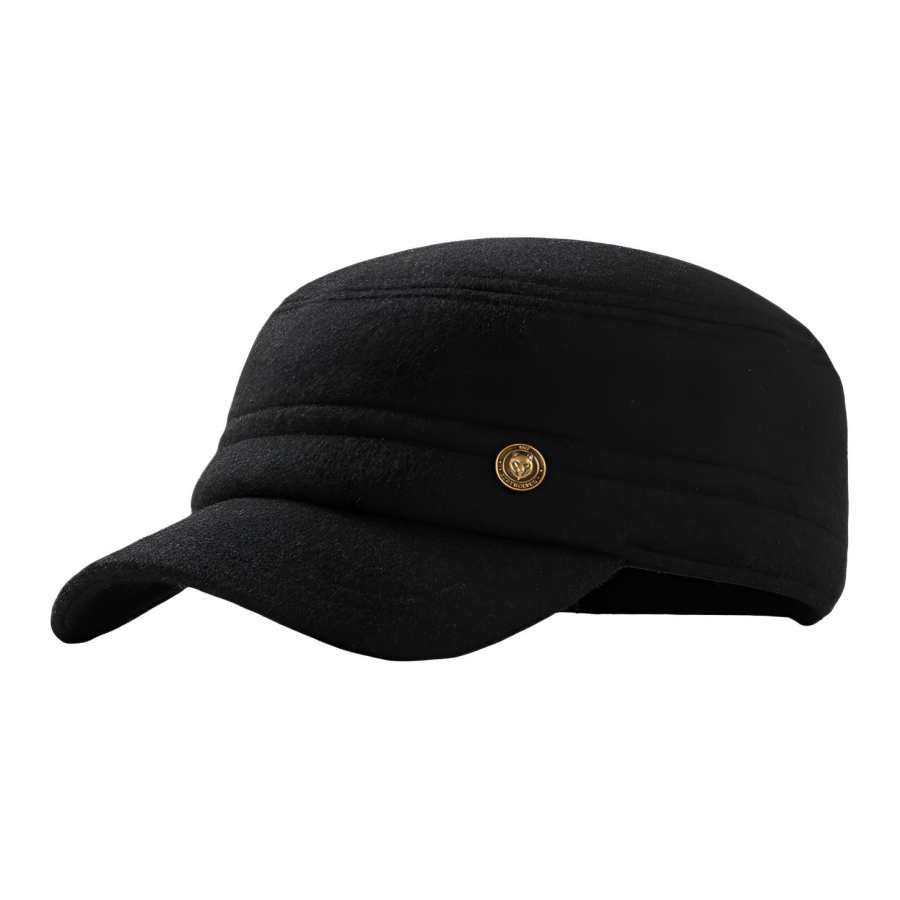SEPTWOLVES SEPTWOLVES Thermal Fleece Lined Wool Baseball Caps Unisex Black