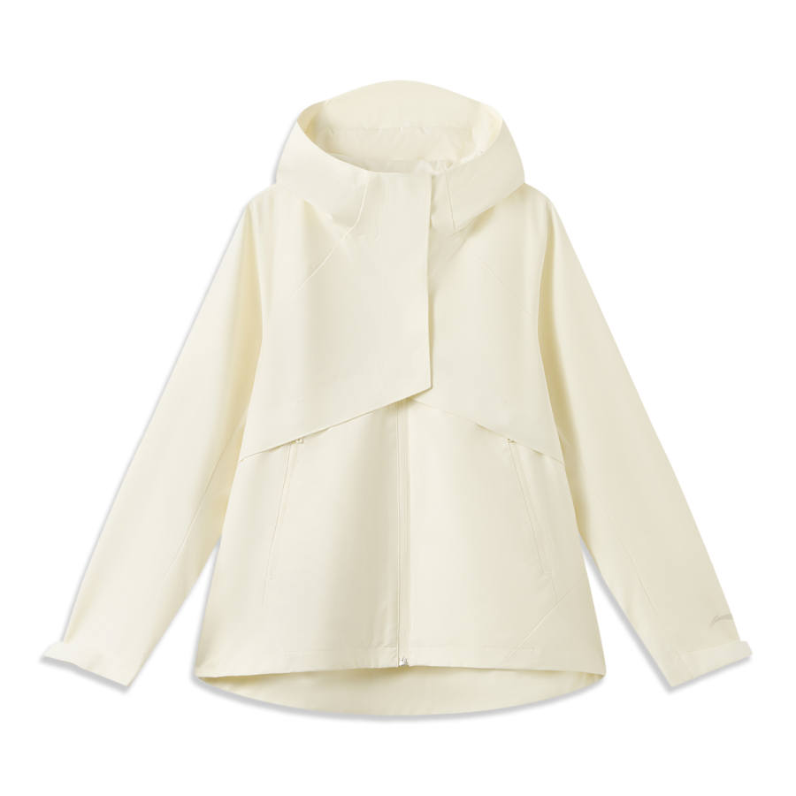 Li-Ning Li Ning Outdoor CF Tracing Trench Coats Women's Ecru Thickened Straight Fit