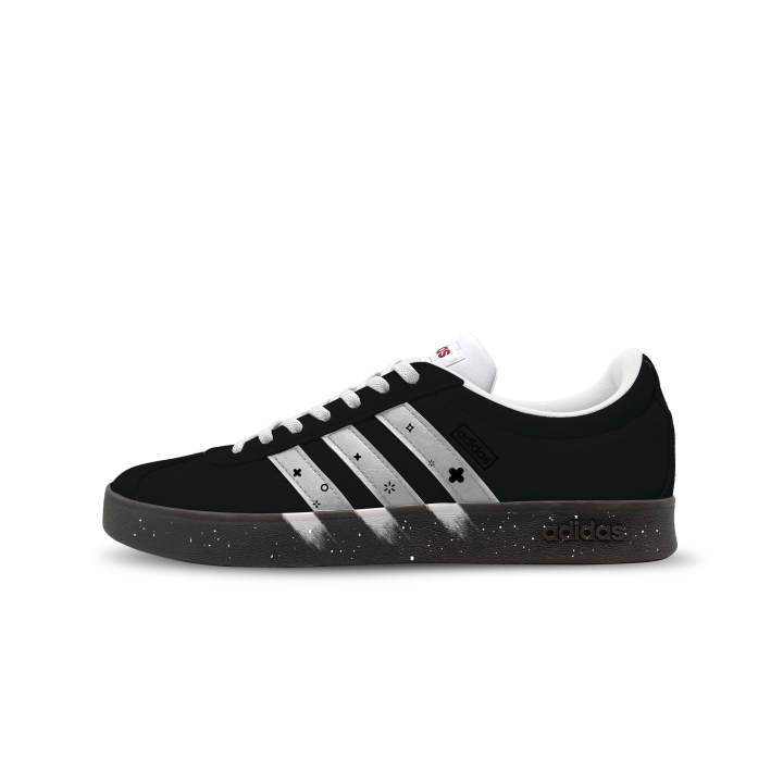 Adidas Adidas VL COURT 2.0 German Army Trainers Unisex Low Top Black/Silver/Brown