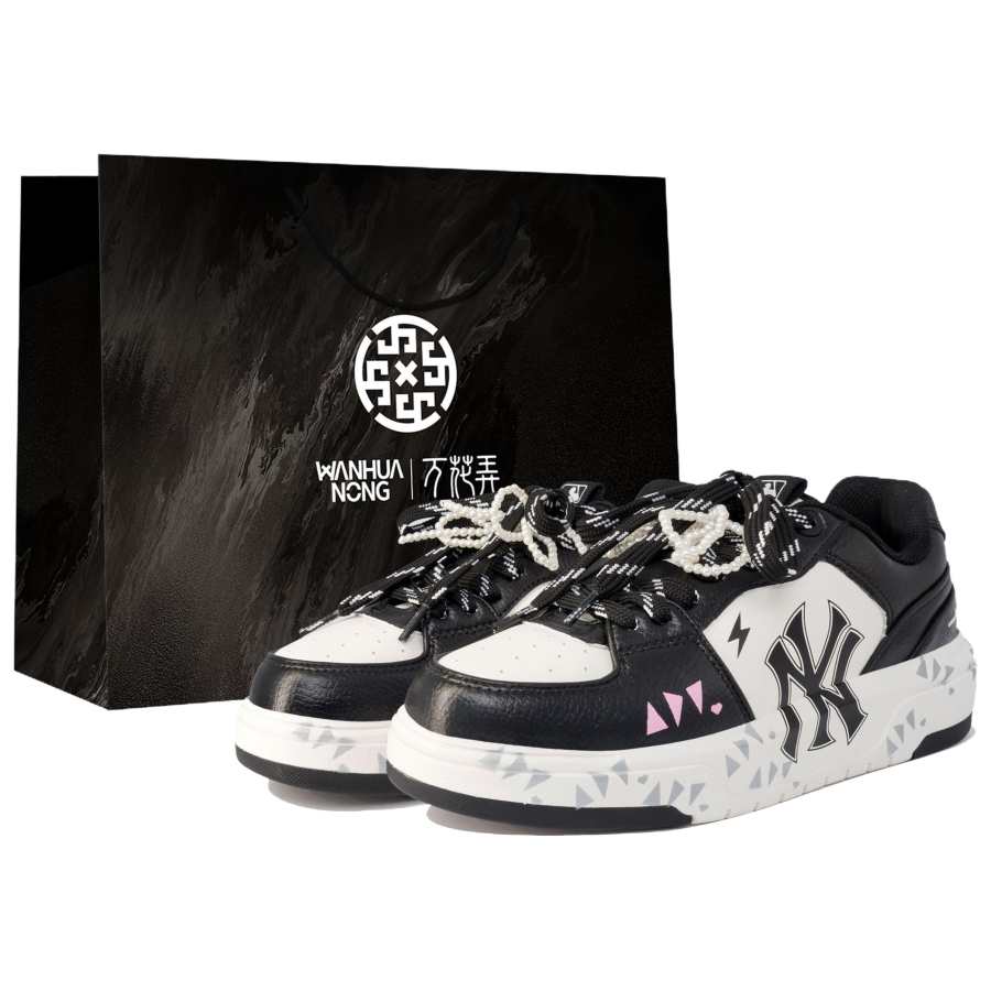 MLB Chunky Liner Slip Resistant Slip Resistant Low top Skateboard Shoes Unisex White