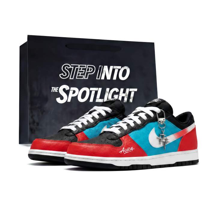 Nike Nike Big Skateboard Shoes Unisex Low Top Blue, Red